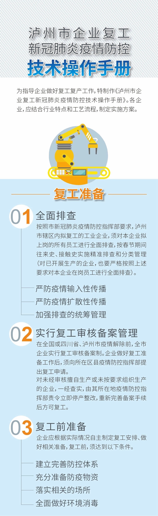 瀘州市企業(yè)復工新冠肺炎疫情防控技術操作手冊
