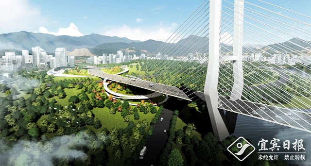 美！宜賓長(zhǎng)江大橋北橋頭景觀提升概念方案出爐