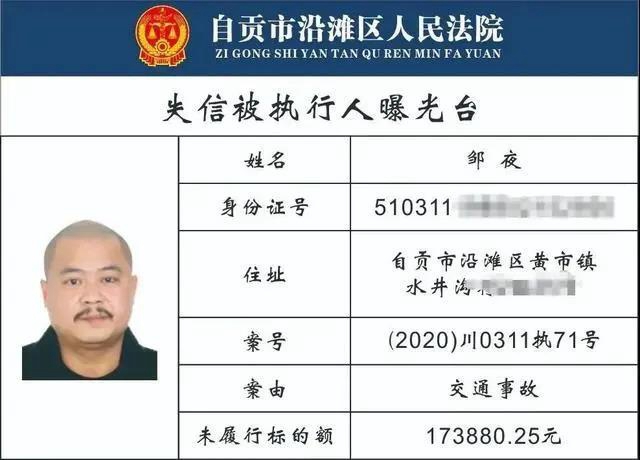 自貢一大批“老賴”名單曝光！有你認(rèn)識的沒?(圖4)