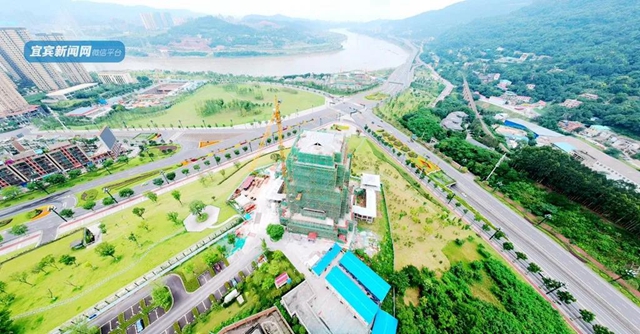 宜賓這個(gè)新地標(biāo)建筑封頂了！(圖2)
