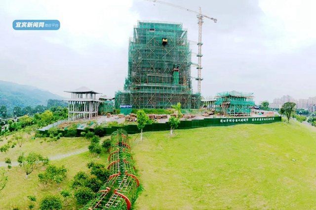 宜賓這個(gè)新地標(biāo)建筑封頂了！(圖3)