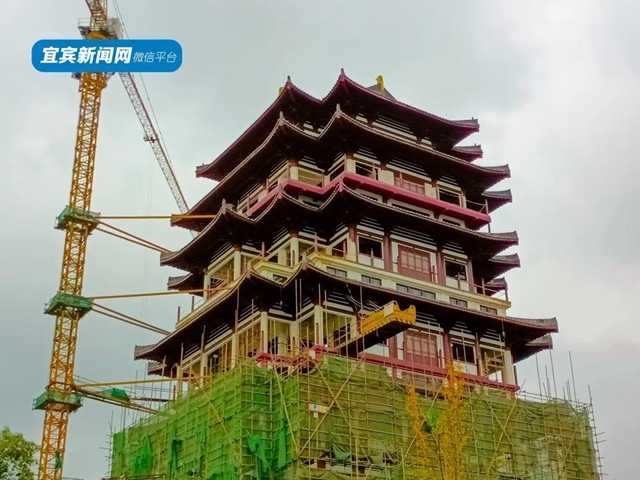 正式亮相！宜賓主城區(qū)又一新地標(biāo)來了！唐式樓閣，古色古香！(圖3)