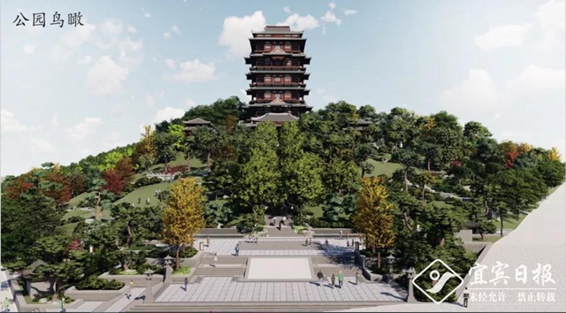 正式亮相！宜賓主城區(qū)又一新地標(biāo)來了！唐式樓閣，古色古香！(圖12)