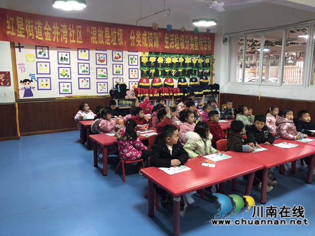 龍馬潭區(qū)紅星街道金井灣社區(qū)開展“走進幼兒園——我是生活垃圾分類小達人”生活垃圾分類宣傳活動