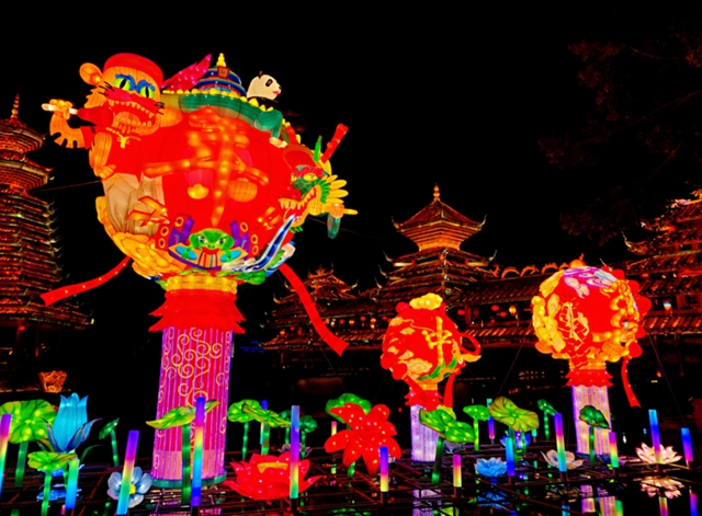 自貢彩燈點(diǎn)亮深圳！超多美圖，快來一睹！(圖7)
