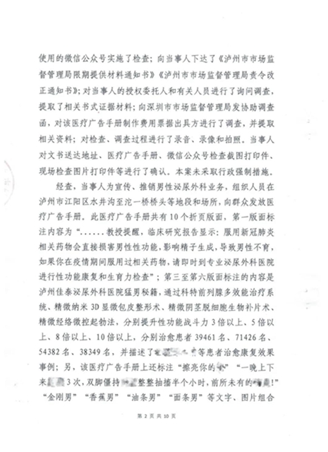 罰款60萬！瀘州佳泰泌尿外科醫(yī)院未經(jīng)審查，發(fā)布違法醫(yī)療廣告(圖3)