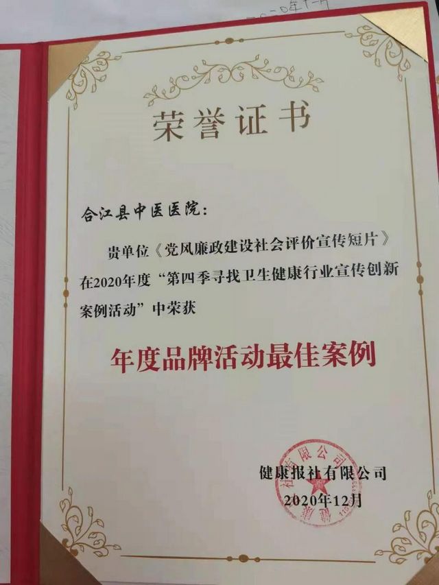 合江縣中醫(yī)醫(yī)院榮獲全國(guó)大獎(jiǎng)！(圖4)