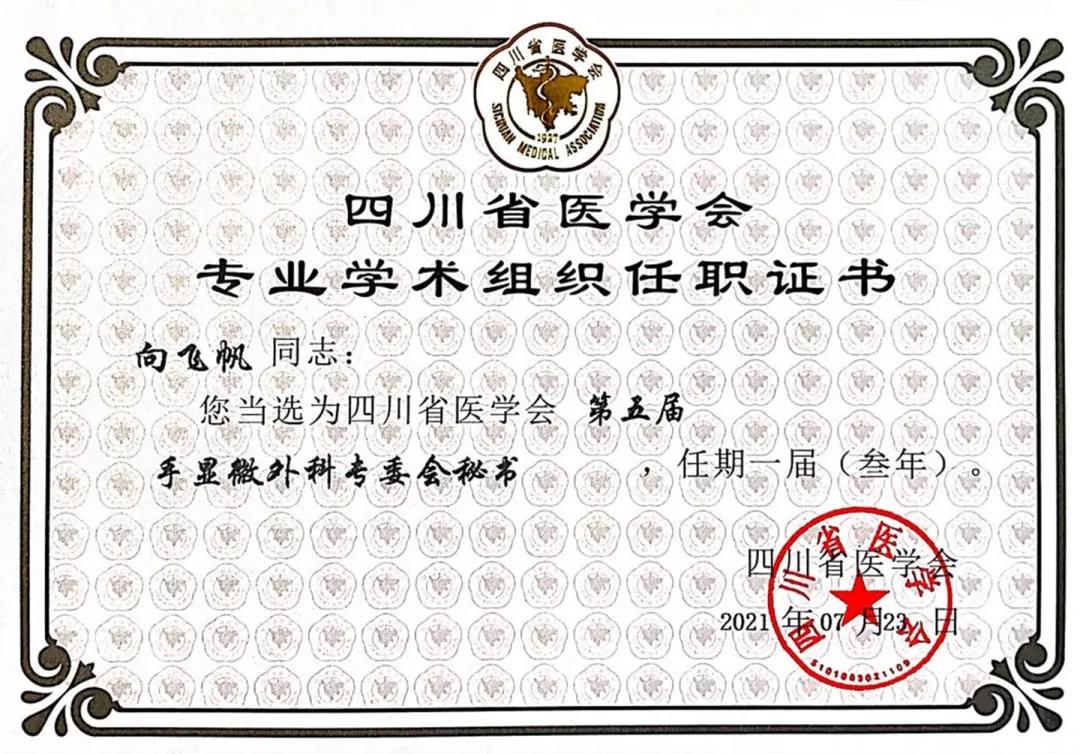 西南醫(yī)大附屬醫(yī)院陽運康教授當選手顯微外科專委會主任委員(圖5)